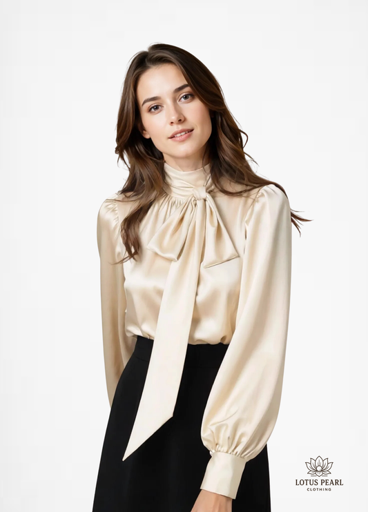 Bluzka w przesadnie eleganckim stylu