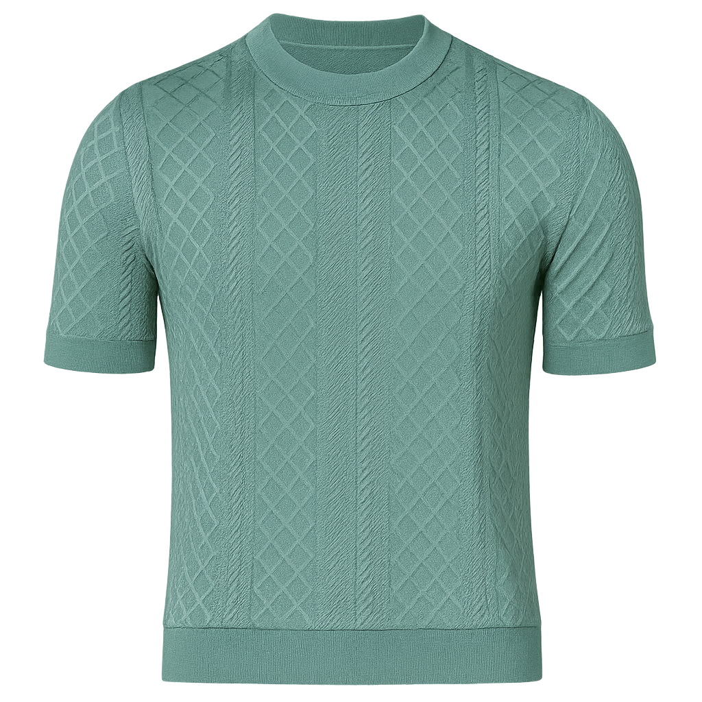 Men's Short Sleeve Slim Fit Designed Shirt