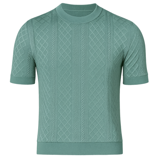 Men's Short Sleeve Slim Fit Designed Shirt