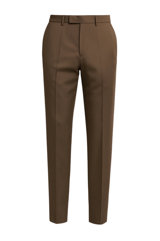 Men's Coffee Color Suit Pants