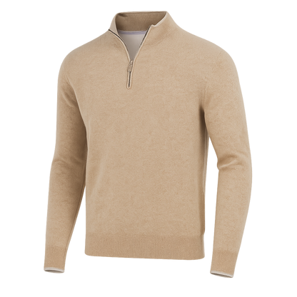 Чоловічий суцільний колір наполовину на блискавці v-neck sweetship