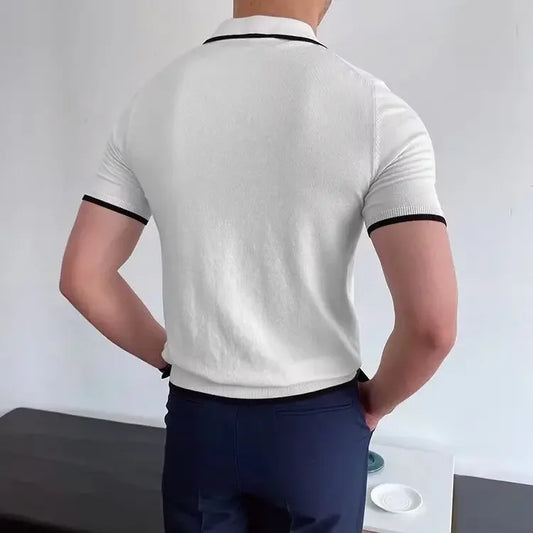Men's Short Sleeve Slim Fit Polo Shirt