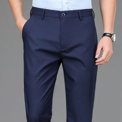 Men’s Solid Stretch Black Trousers