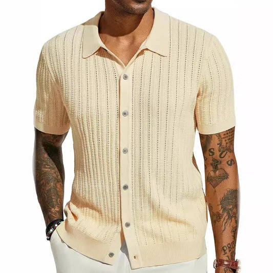 Men's Casual Breathable Knit Shirt