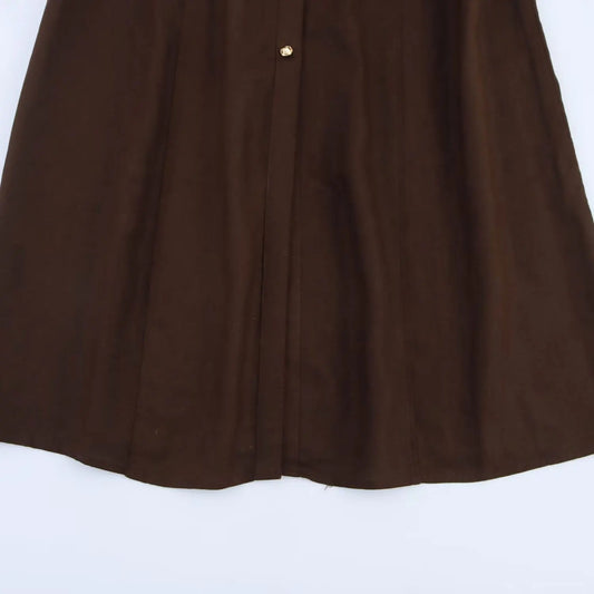 Embla - linen midi dress with a lapel collar