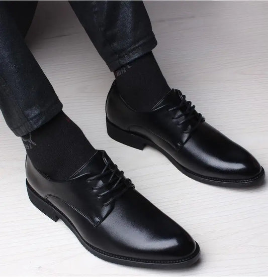 Men's Pointed Leather Business Dress Shoes