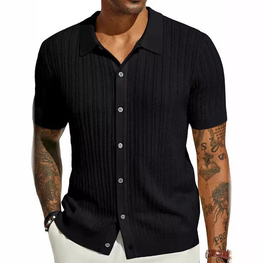 Men's Casual Breathable Knit Shirt