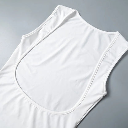 Keke -  Sleeveless Backless Slim Fit Mini Dress