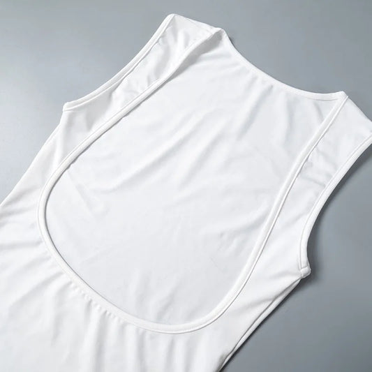 Keke -  Sleeveless Backless Slim Fit Mini Dress