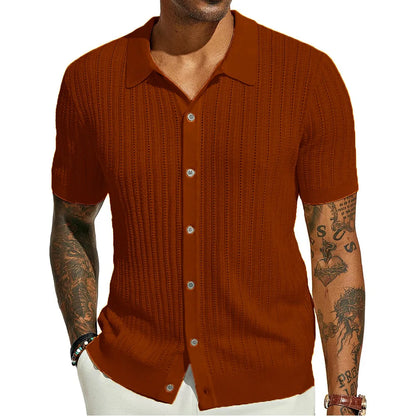 Men's Casual Breathable Knit Shirt