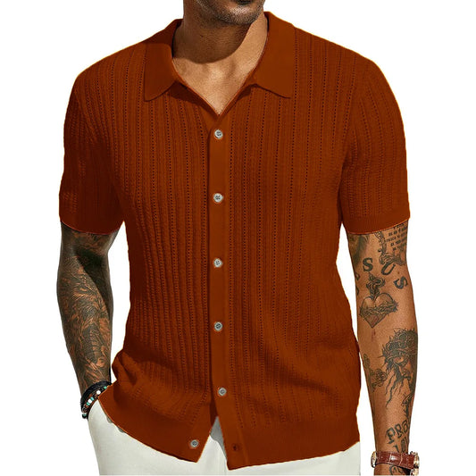 Men's Casual Breathable Knit Shirt