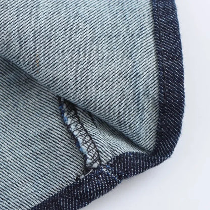 Morgane - denim midi dress with lapel side zipper