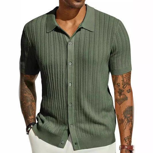 Men's Casual Breathable Knit Shirt