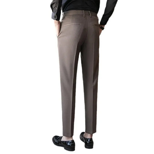 Men's Coffee Color Suit Pants
