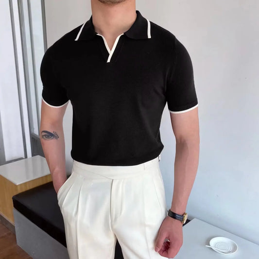 Men's Short Sleeve Slim Fit Polo Shirt