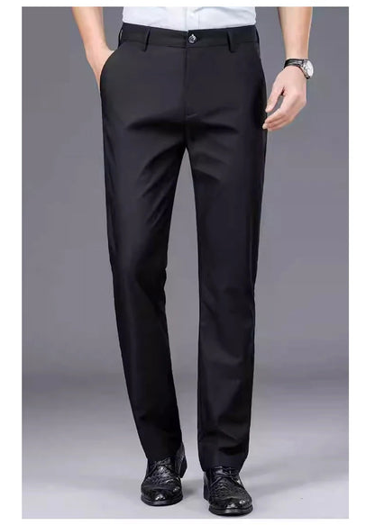 Men’s Solid Stretch Black Trousers