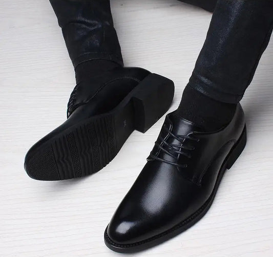 Men's Pointed Leather Business Dress Shoes