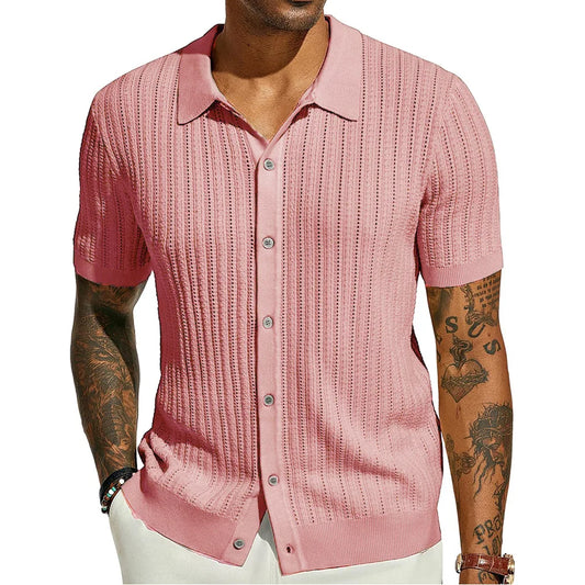 Men's Casual Breathable Knit Shirt