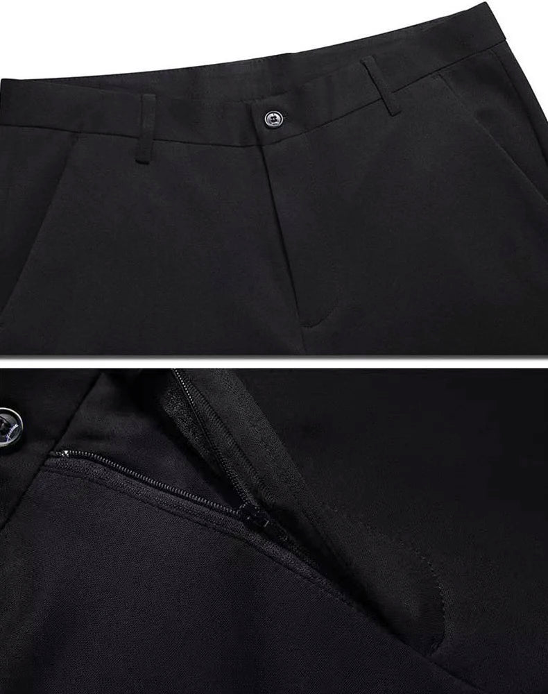 Men’s Solid Stretch Black Trousers