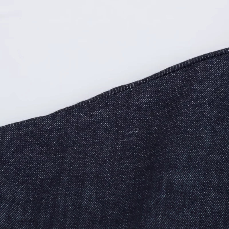 Morgane - denim midi dress with lapel side zipper