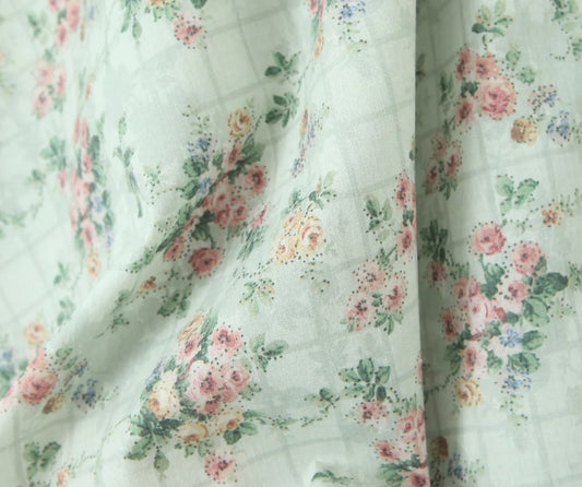 Aina - green floral print midi dress with spaghetti straps