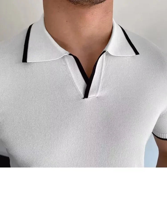 Men's Short Sleeve Slim Fit Polo Shirt