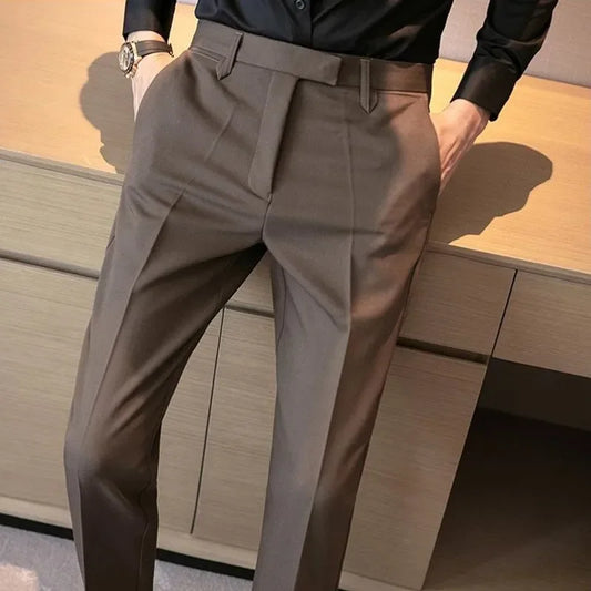 Men's Coffee Color Suit Pants