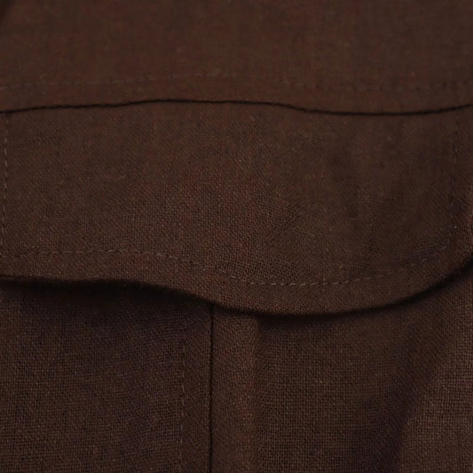 Embla - linen midi dress with a lapel collar