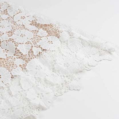 Misty - lace slip midi dress with embroider