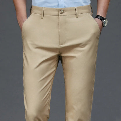 Men’s Solid Stretch Black Trousers