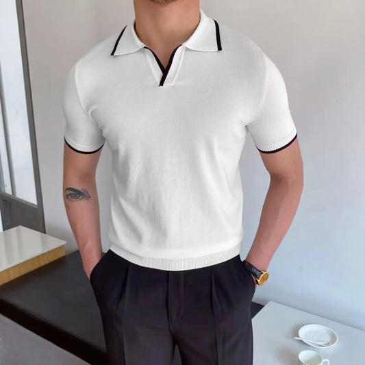 Men's Short Sleeve Slim Fit Polo Shirt