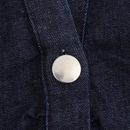 Morgane - denim midi dress with lapel side zipper