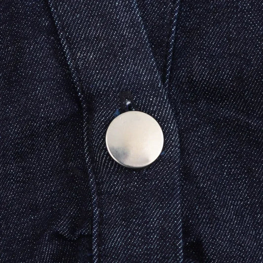 Morgane - denim midi dress with lapel side zipper