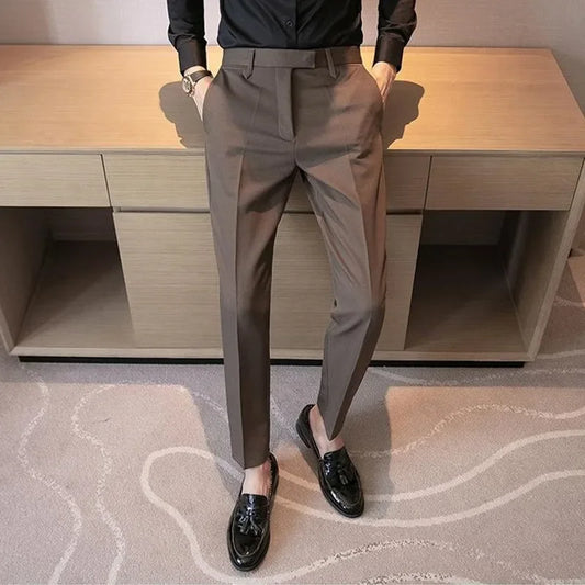 Men's Coffee Color Suit Pants