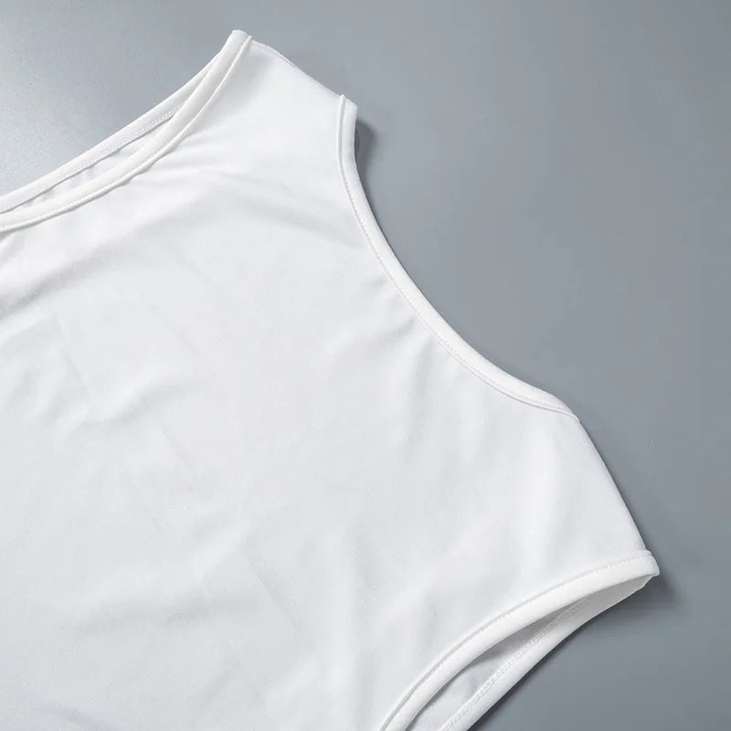 Keke -  Sleeveless Backless Slim Fit Mini Dress
