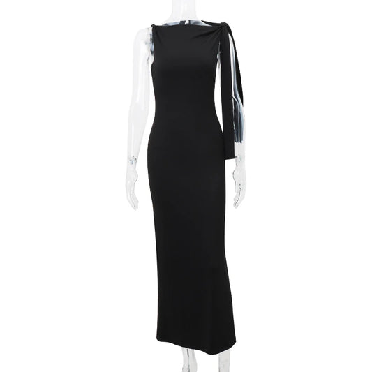 Pricilla - Solid O-Neck Sleeveless Dress