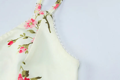Shelby - Floral Print Sleeveless Backless Bodycon Maxi Dresses