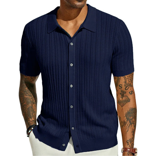Men's Casual Breathable Knit Shirt