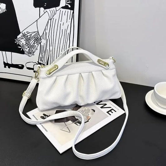 ‌Pleated Underarm Purse‌ - Lotus Pearl Clothing,  -  []
