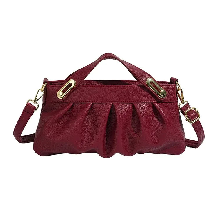 ‌Pleated Underarm Purse‌ - Lotus Pearl Clothing,  -  []