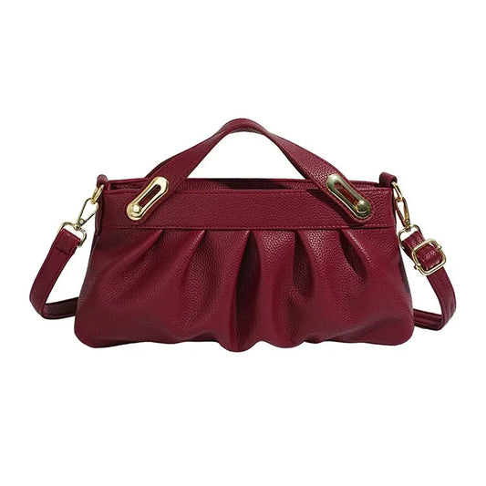 ‌Pleated Underarm Purse‌ - Lotus Pearl Clothing,  -  []
