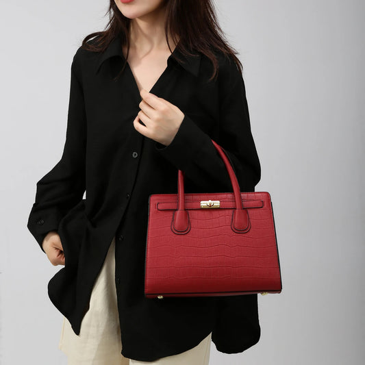 Luxury Feel Handbag 3-Piece Set - Lotus Pearl Clothing,  -  []