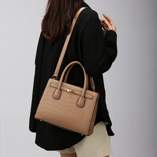 Luxury Feel Handbag 3-Piece Set - Lotus Pearl Clothing,  -  []