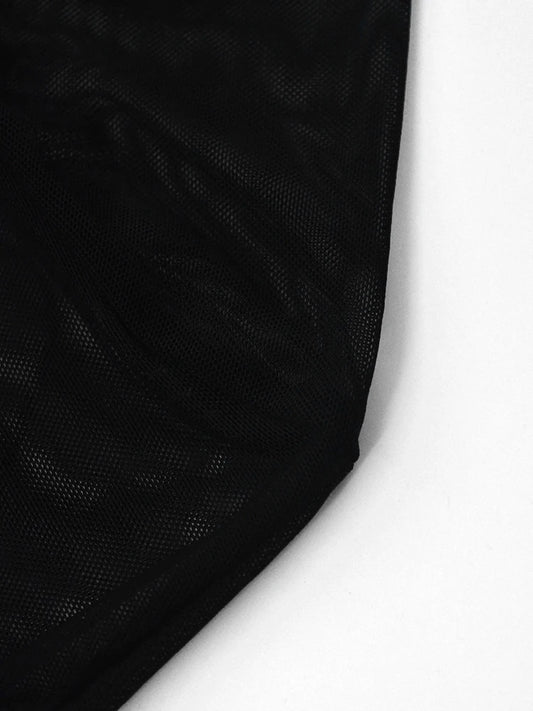 Paige - Sexy Mesh Maxi Dress Long Sleeves Slim Turtleneck Dress Sheer - Lotus Pearl Clothing,  -  []