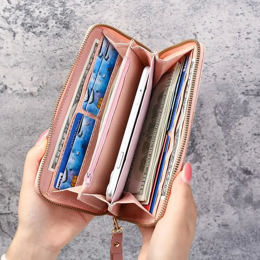 Women's Long Zipper Wallet - Lotus Pearl Clothing,  -  []